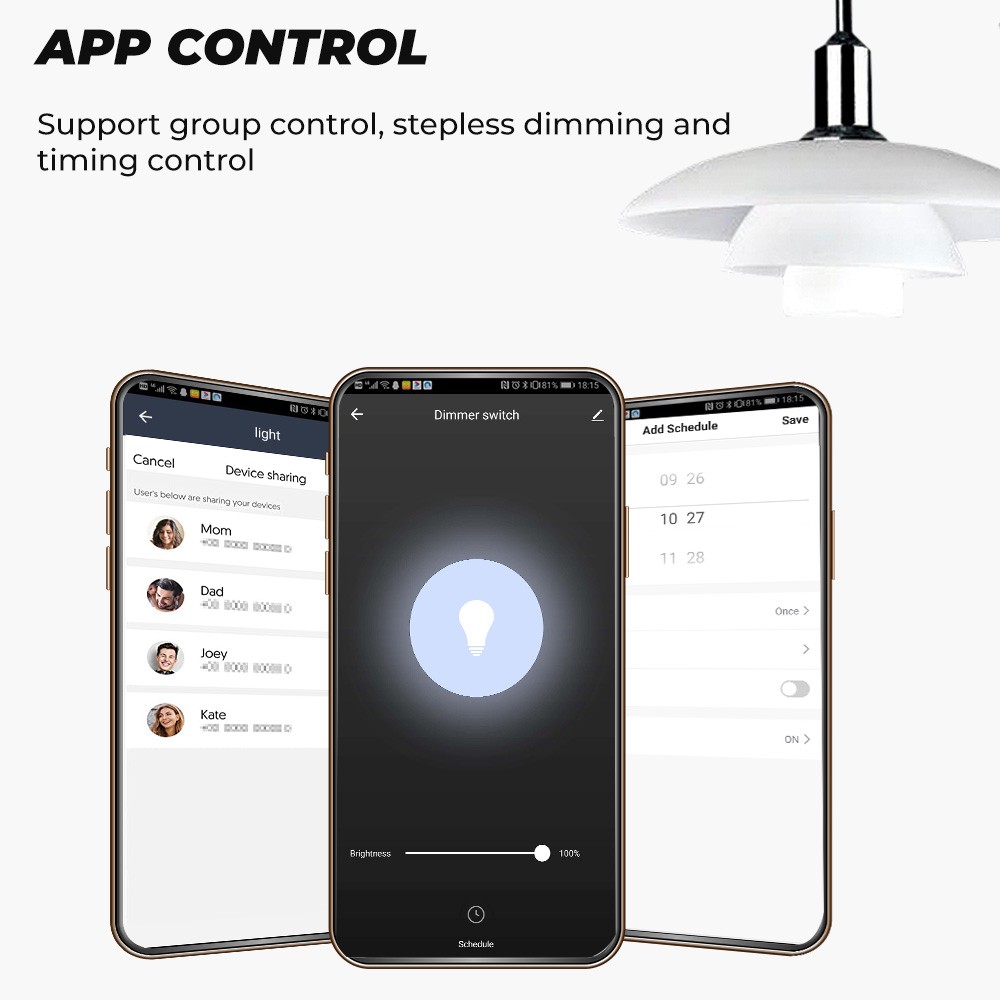 Công tắc đèn SMATRUL TUya cảm biến từ xa WiFi không dây dùng APP Smart Life cho Amazon Alexa và Google Home 220V 110