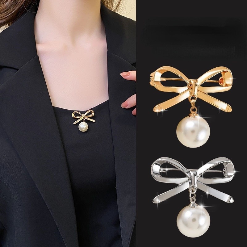 Ghim Cài Áo Hợp Kim Đính Ngọc Trai Nhân Tạo Thời Trang Hàn Quốc