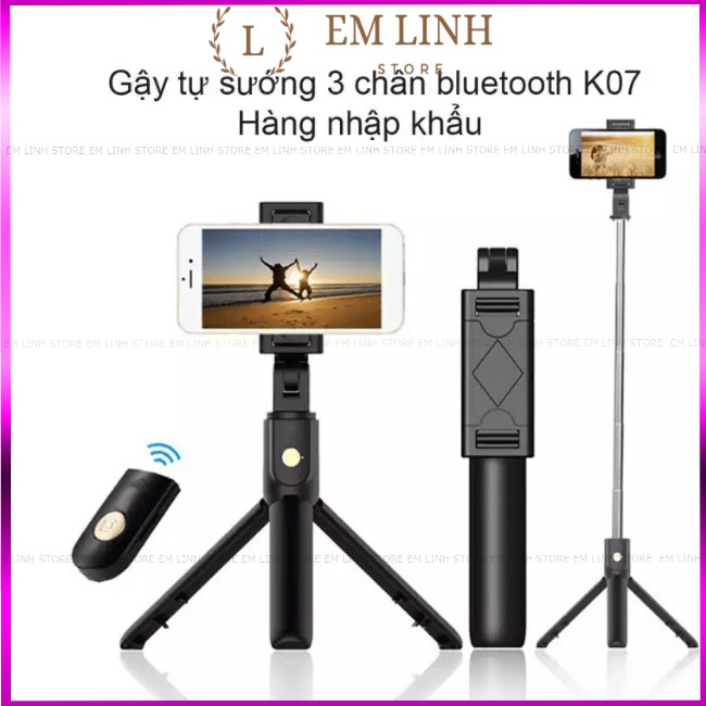 GẬY CHỤP HÌNH SELFIE TỰ SƯỚNG KO7 CÓ ĐIỀU KHIỂN TỪ XA