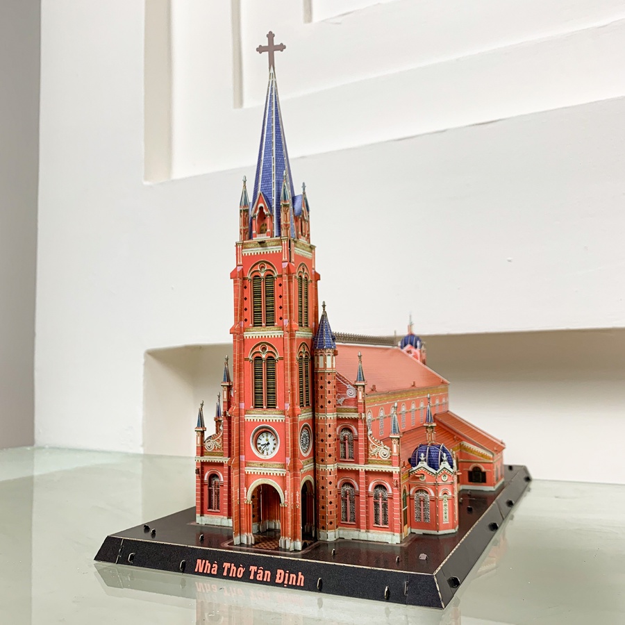 Bộ Lắp Ráp Mô Hình 3D Nhà Thờ Tân Định