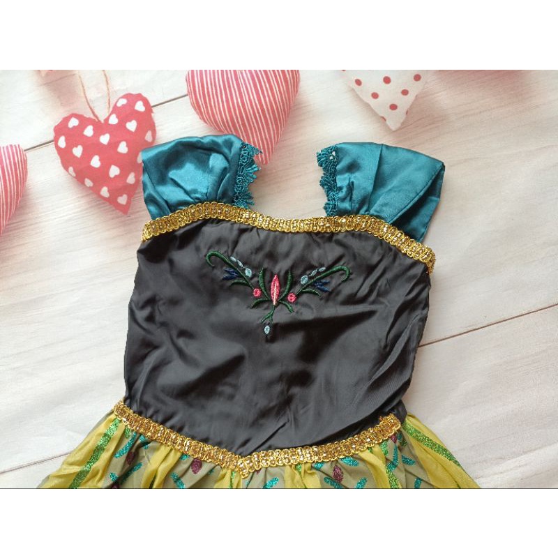 Váy đầm hóa trang công chúa Anna cho bé gái