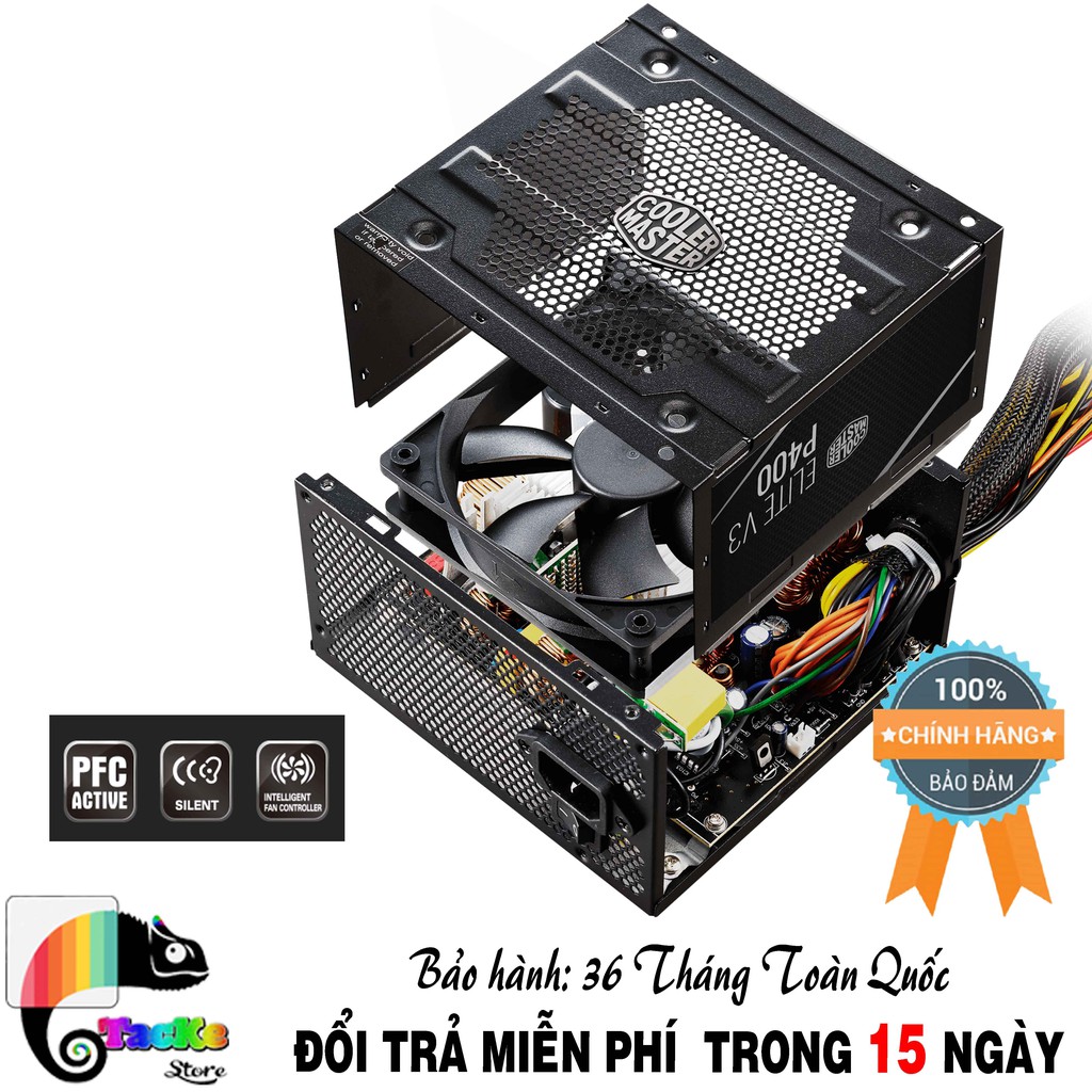 Nguồn máy tính Cooler Master Elite V3 PC400 230V Box I PSU CoolerMasster Elite P400 230V - V3 New Full Box