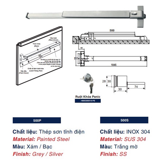 Thanh thoát hiểm NEO 500S CHÍNH HÃNG