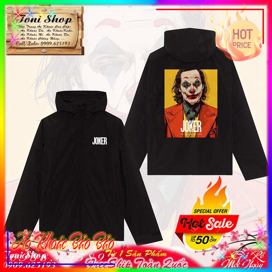 ÁO KHOÁC DÙ In 3D (M1160 - Joker) (Bảo Bảo Store)