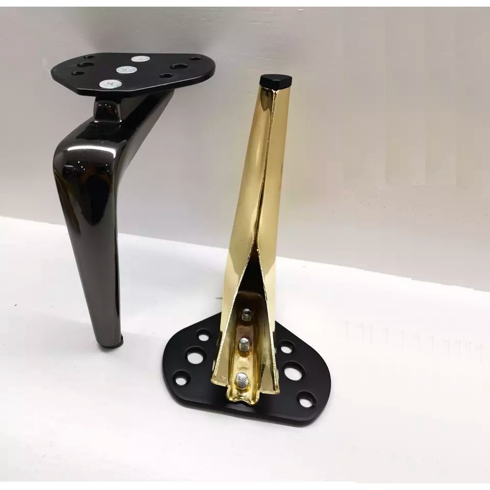 Chân ghế SOFA mỏ vịt đen bóng cao 150mm