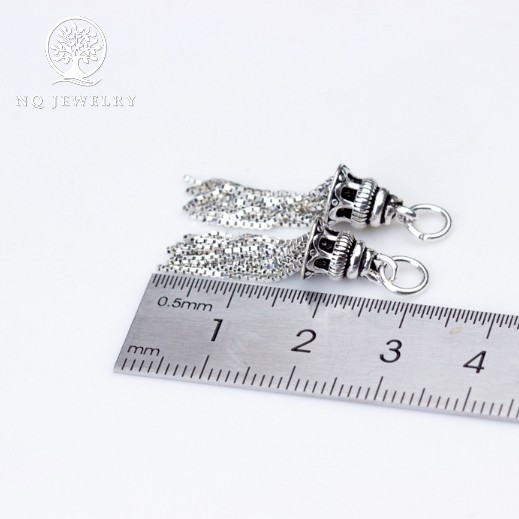 Charm bạc chuông tua rua treo - NQ Jewelry