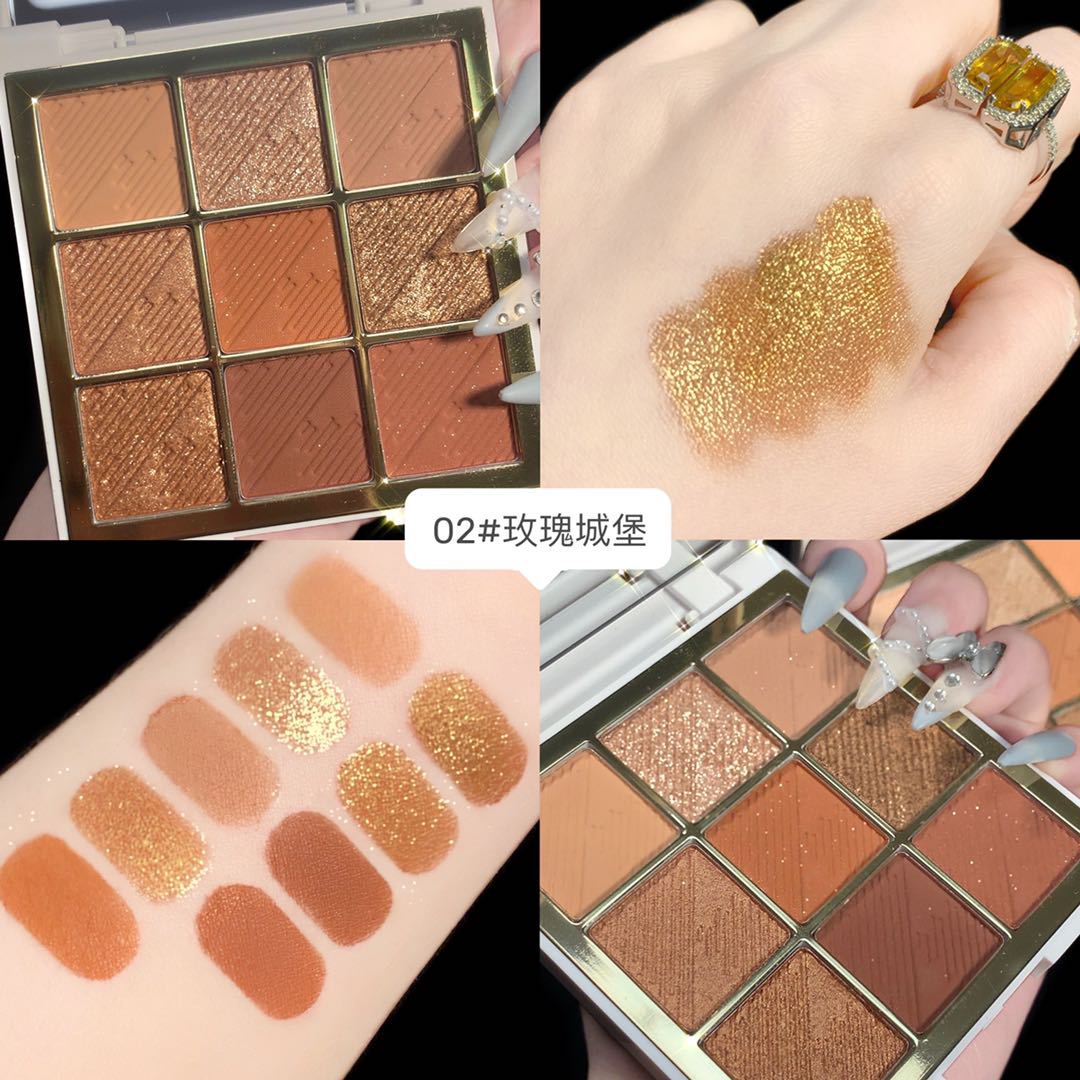 (Hàng Mới Về) Bảng Phấn Mắt Maffick 9 Màu Sắc Tông Lì / Hiệu Ứng Ngọc Trai Chống Nước Lâu Trôi | BigBuy360 - bigbuy360.vn