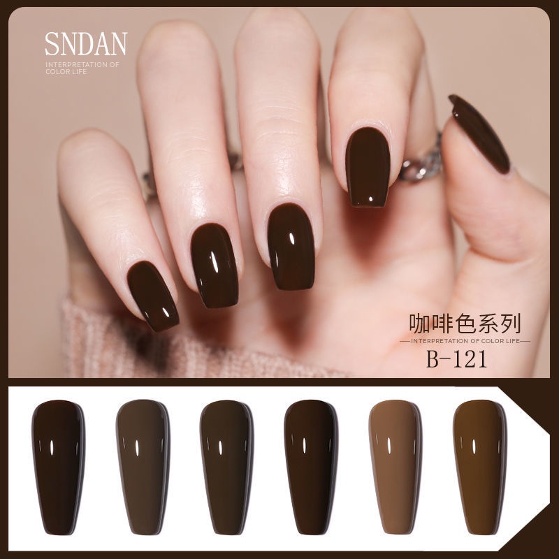 Sơn móng tay màu nâu cà phê/ sô cô la/ cà phê độc đáo thời trang thu đông