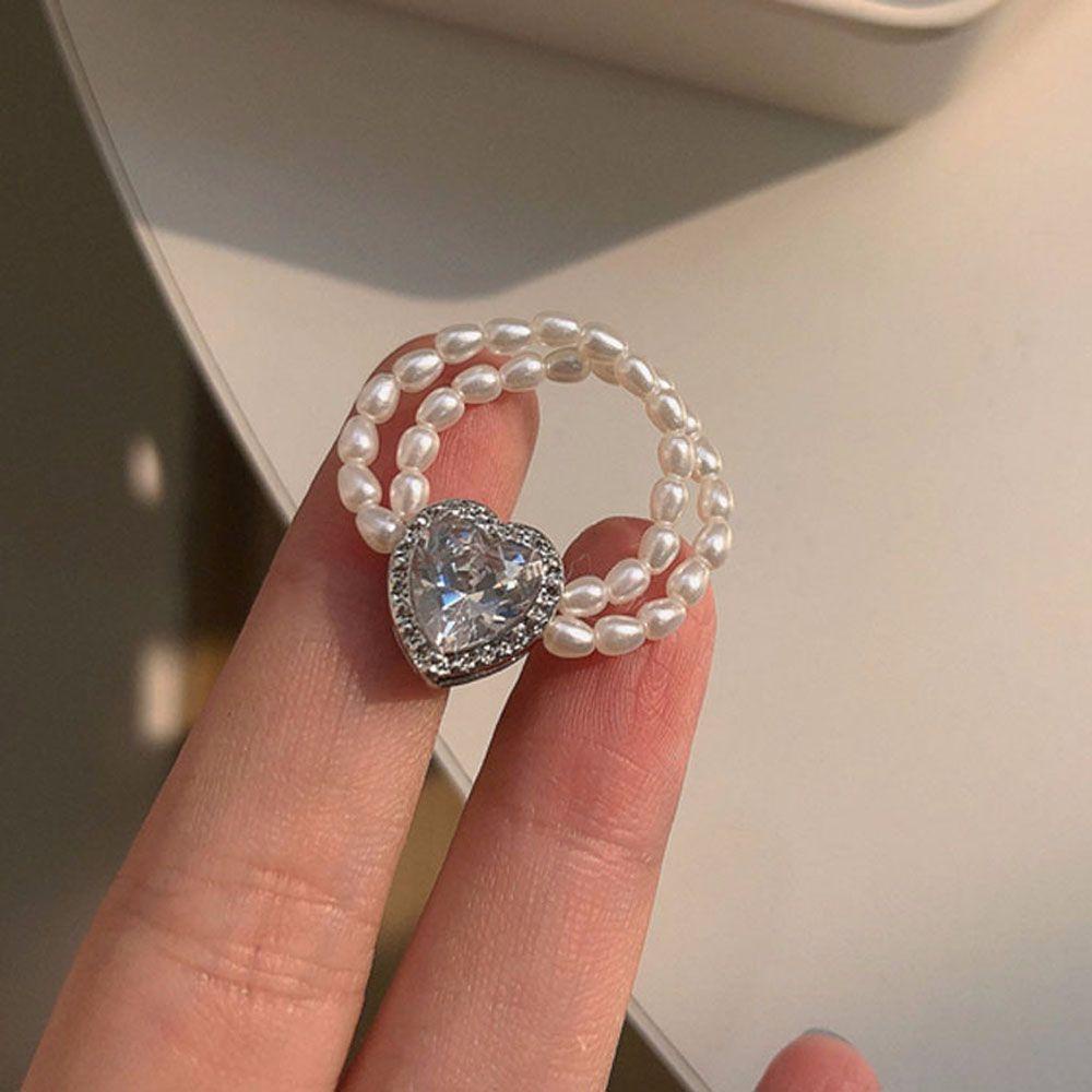 Nhẫn Kim Loại Màu Đen Hình Trái Tim Lãng Mạn|Trang Sức Vòng Cổ Cho Bữa Tiệc