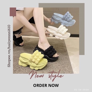 Order dép đế bự quai ngang bồng bềnh 8cm fullbox