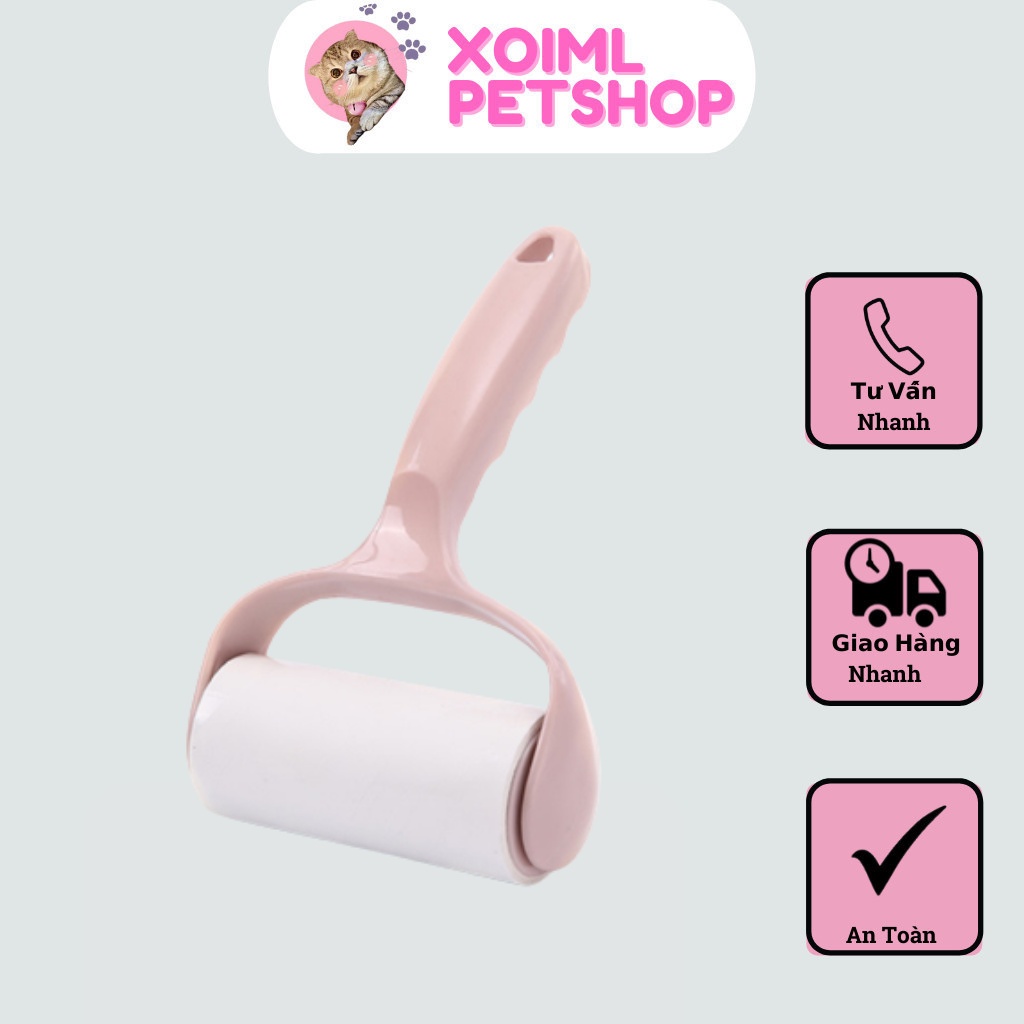 Cây lăn lông giấy làm sạch quần áo, lông chó mèo, sofa, ga giường, lăn bụi đa năng lăn sạch lông động vật sợi vải đồ da