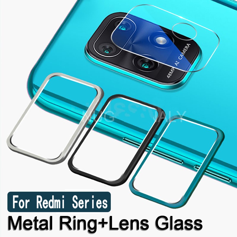Set viền và kính cường lực bảo vệ camera 2 trong 1 cho Xiaomi Redmi Note 9 Pro Max 9s 10x