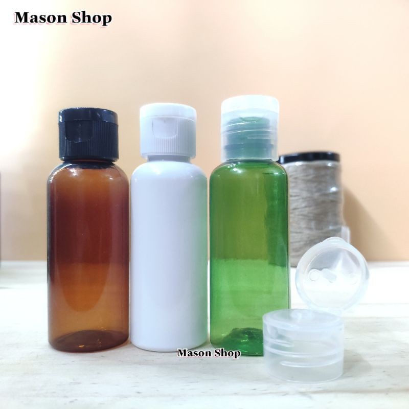 LỌ CHIẾT MỸ PHẨM NẮP BẬT/NHÔM/VẶN 50ml/100ml VỎ BÌNH CHAI NHỰA PET Trắng/Nâu/Xanh