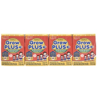 Sữa Bột Pha Sẵn NutiFood Grow Plus Đỏ- 110ml x 4hộp