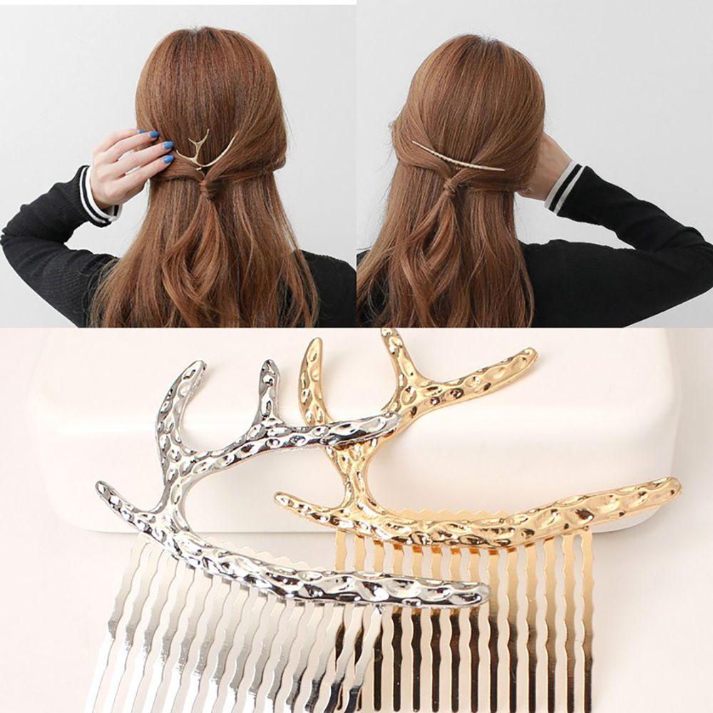 Lược Sừng Hươu MXGOODS Dễ Thương Thanh Lịch|Lược Cài Tóc Màu Sắc Xinh Xắn Phong Cách Hàn Quốc Cho Bé Gái