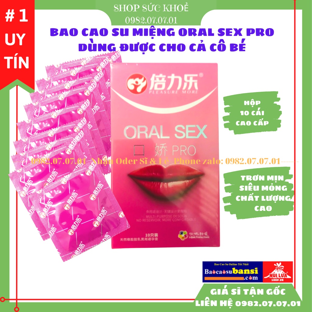 Bao Cao Su Quan Hệ Miệng Oral Sex Hộp 10 Cái Phiên Bản PRO, Siêu Trơn Mịn Không Mùi, Vệ Sinh, An Toàn Cho Quan Hệ Miệng