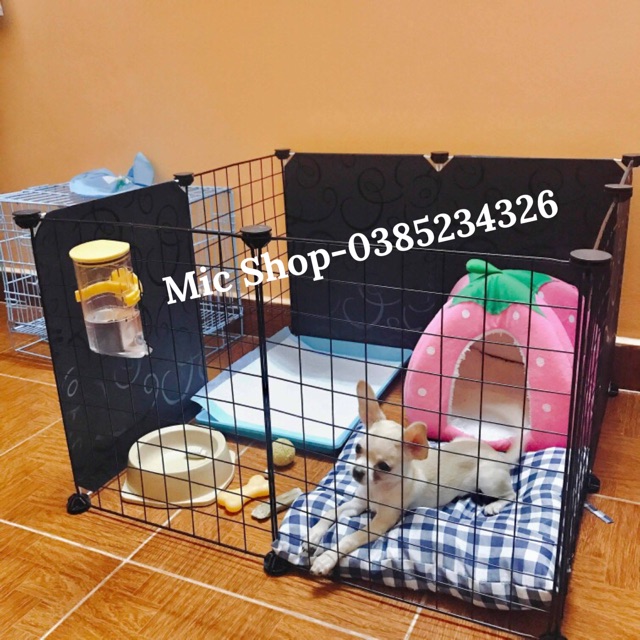 Chuồng quây chó mèo lắp ghép , lưới sắt thép làm lồng thú cưng