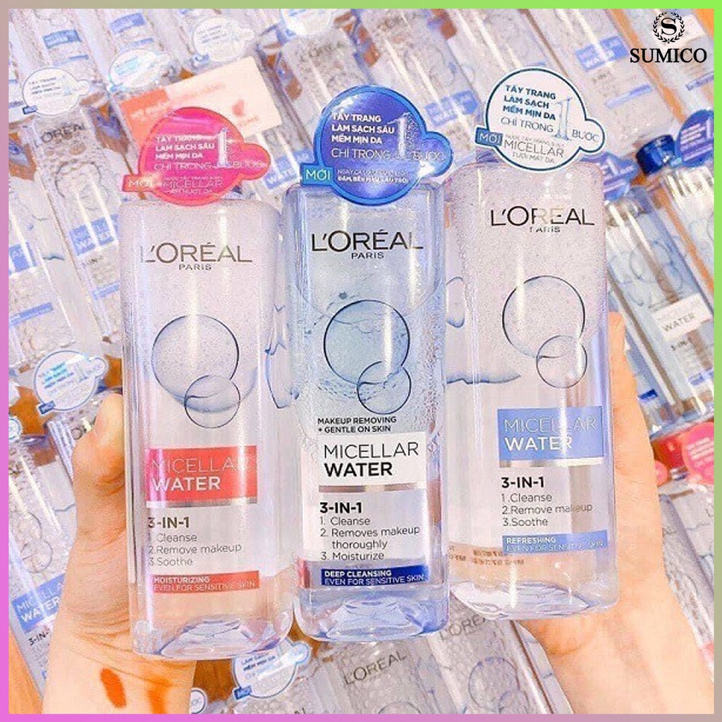 Nước tẩy trang Loreal Paris Micellar Water 3-in-1