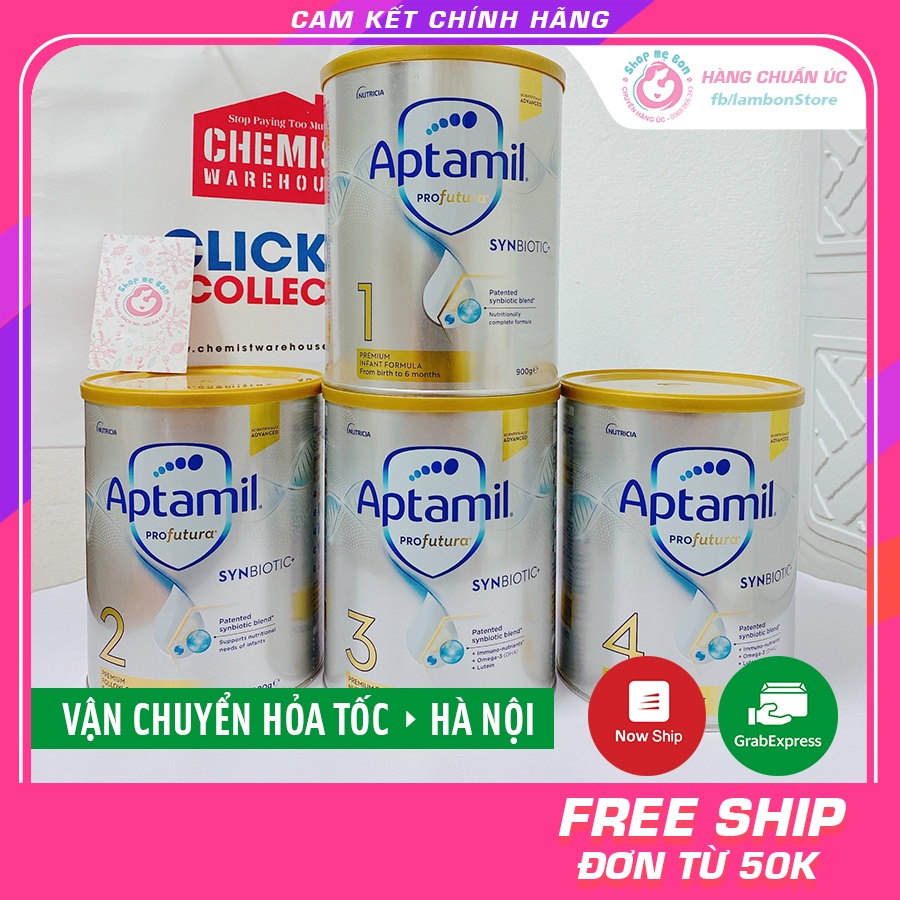 SỮA APTAMIL PROFUTURA ÚC SỐ 1,2,3,4 900G mẫu mới