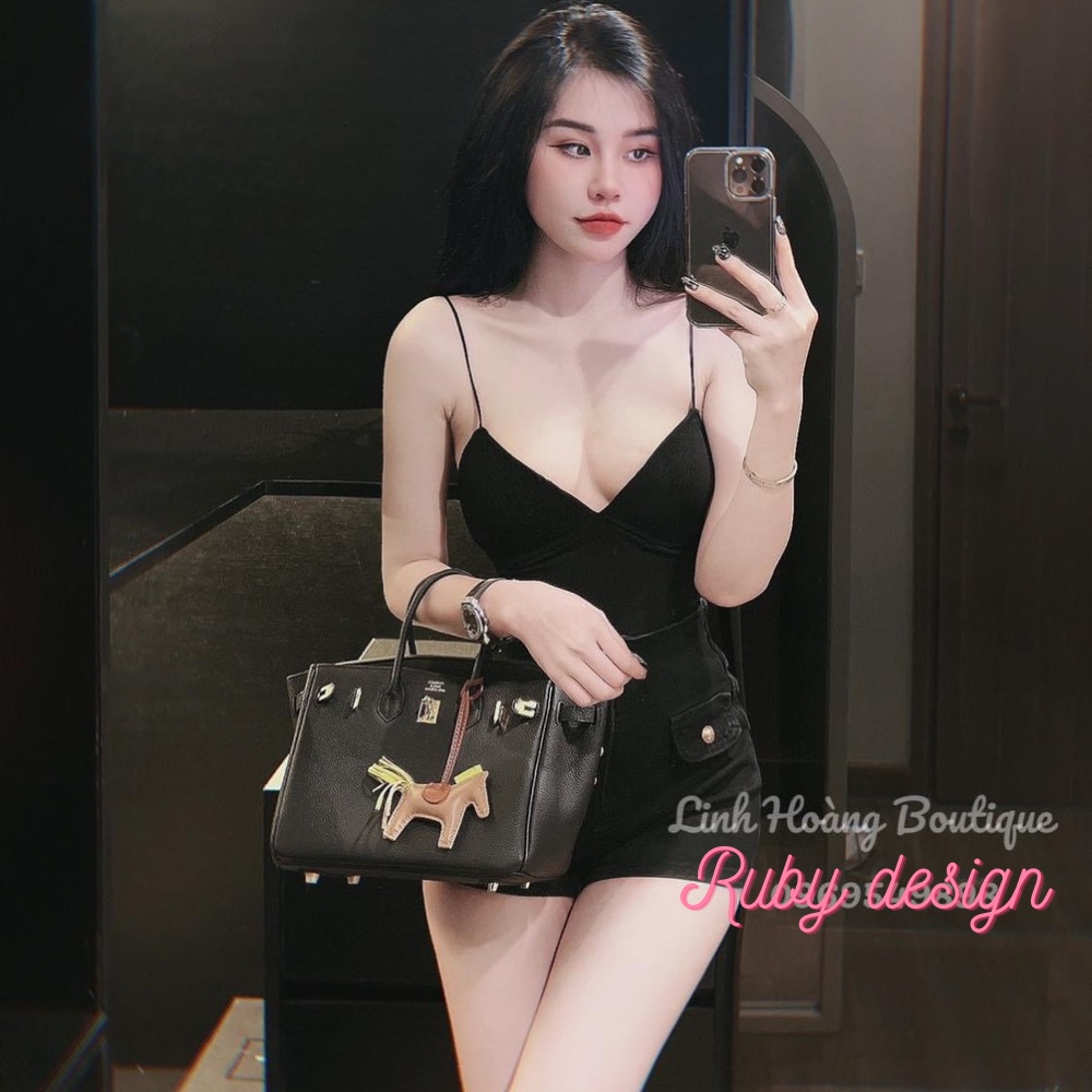 Bra áo bra nữ thun gân mảnh mút liền màu siêu Tây khoét ngực sâu phong cách sexy dễ phối đồ Ruby design