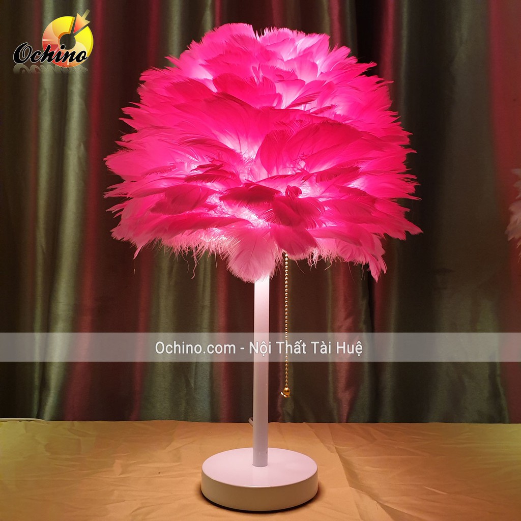 Đèn Ngủ Lông Vũ, Đèn Mây Trang Trí Phòng Ngủ Sang Chảnh (Có SẴn)