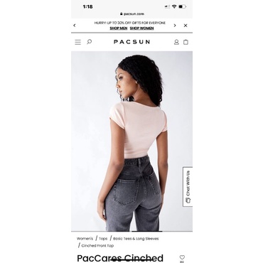Croptop rút dây Pacsun