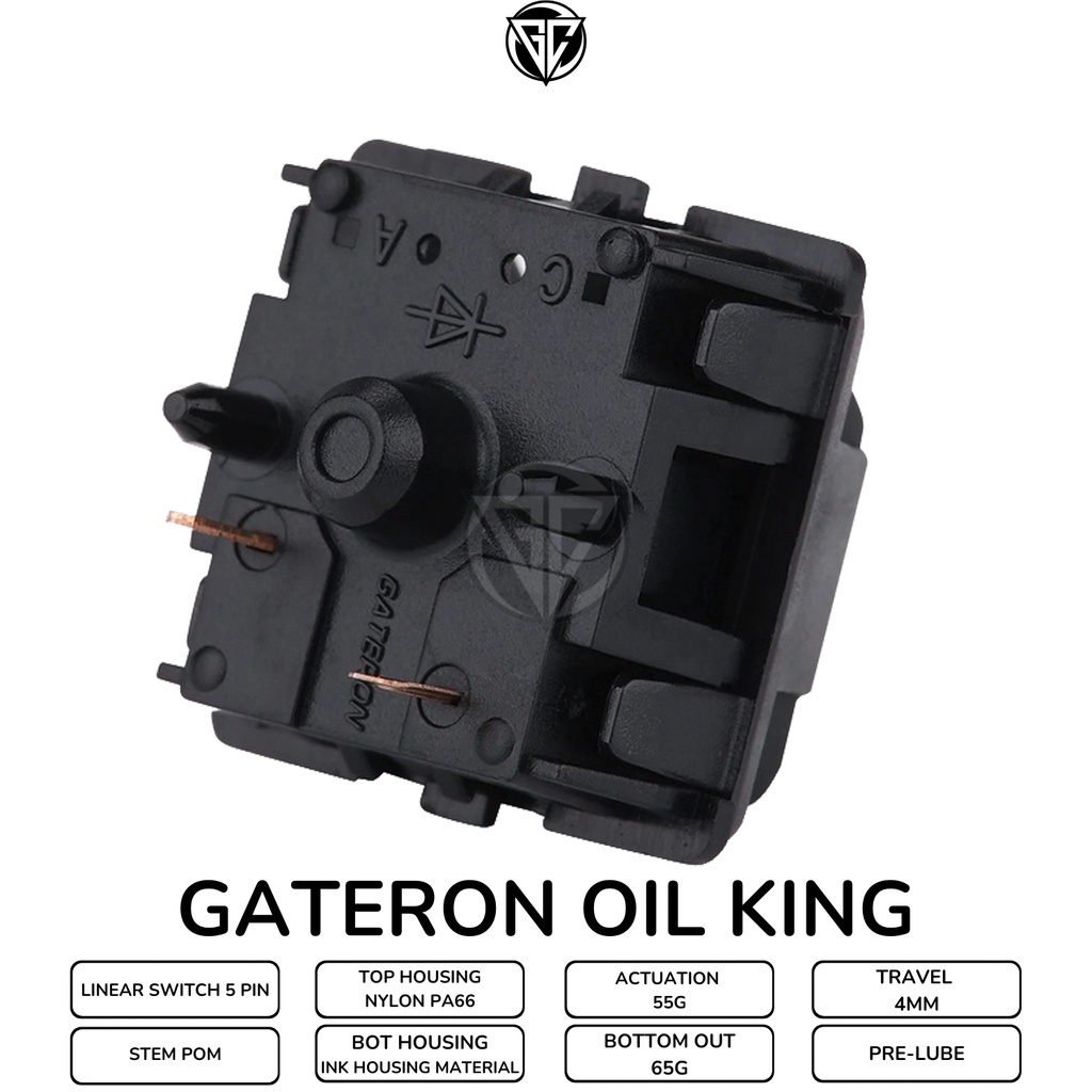 Gateron Oil King Linear Switch - Vua dầu hỏa - Công tắc bàn phím cơ