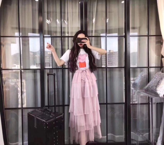 Chân váy tầng thắt nơ( chuẩn đẹp như hình) | BigBuy360 - bigbuy360.vn