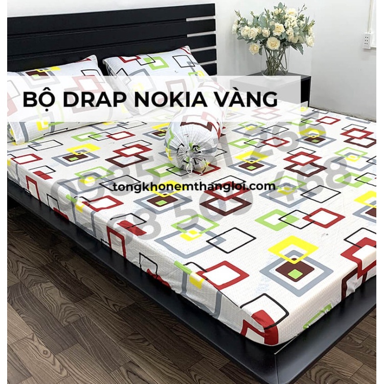 Drap Cotton 100% Thắng Lợi chính hãng Mẫu NOKIA Vàng IN LOGO THẮNG LỢI vệ sinh dễ dàng.