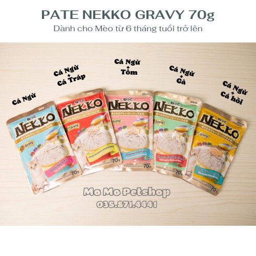 [Quận 8][Mỡ Mỡ Petshop] Pate Nekko nhập khẩu Thái Lan (hàng có tem) cho mèo 70gr