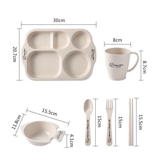 [HÀNG LOẠI 1] FULL BỘ ĂN DẶM LÚA MẠCH 6 CHI TIẾT CHO BÉ