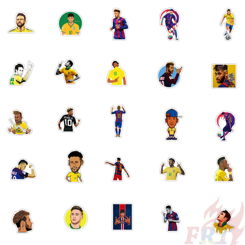 Set 50 Miếng Dán Hình Cầu Thủ Bóng Đá Trang Trí Đa Dụng