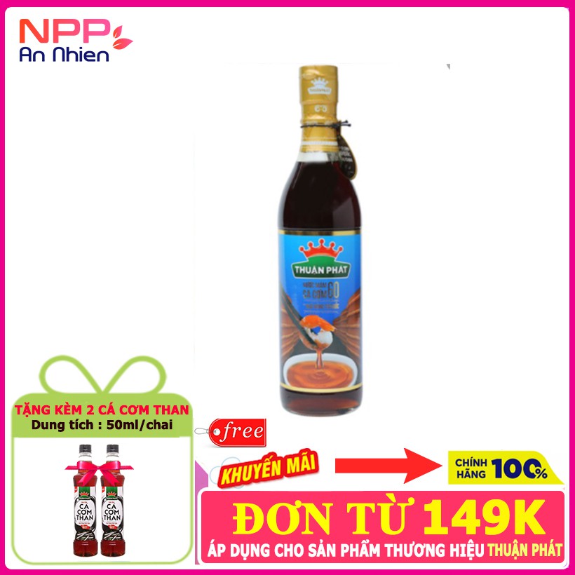 Nước Mắm Cá Cơm Thuận Phát độ đạm 60 chai 620ml (Hết quà tặng kèm)