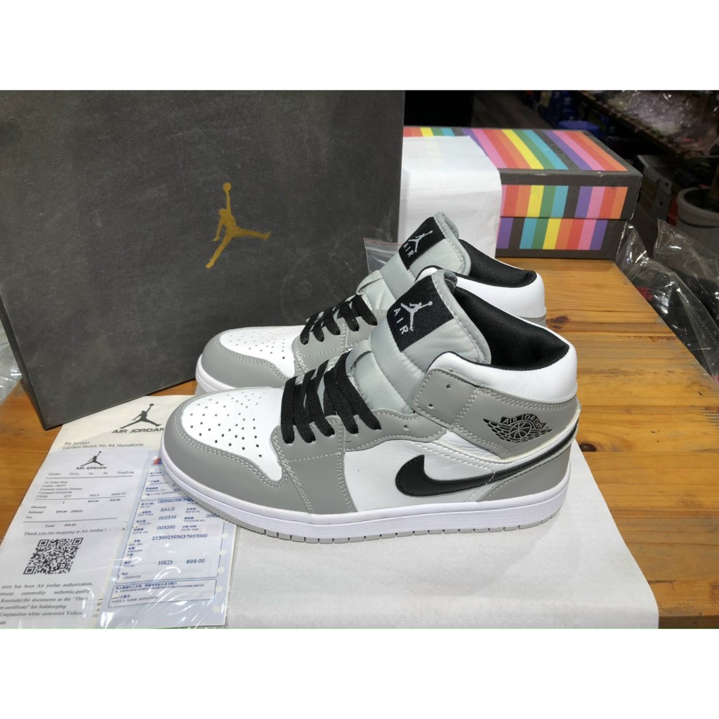 [Siêu Hot ]  Giày sneaker Jordan 1 grey/white đủ size nam nữ. Giày Jd1 xám cao | BigBuy360 - bigbuy360.vn