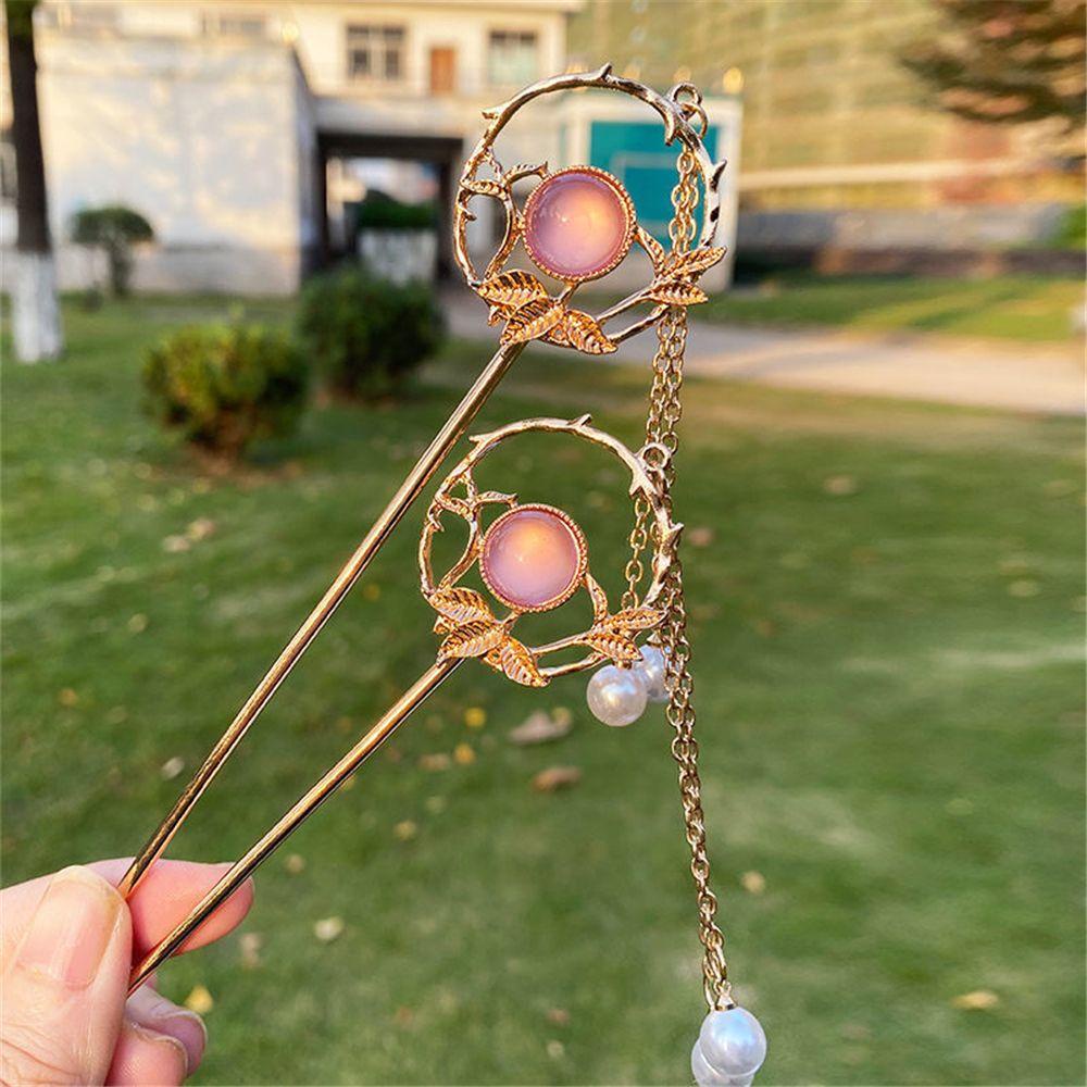 LAY Lược Cài Tóc Đính Hoa Lấp Lánh Phong Cách Trung Hoa Cho Nữ