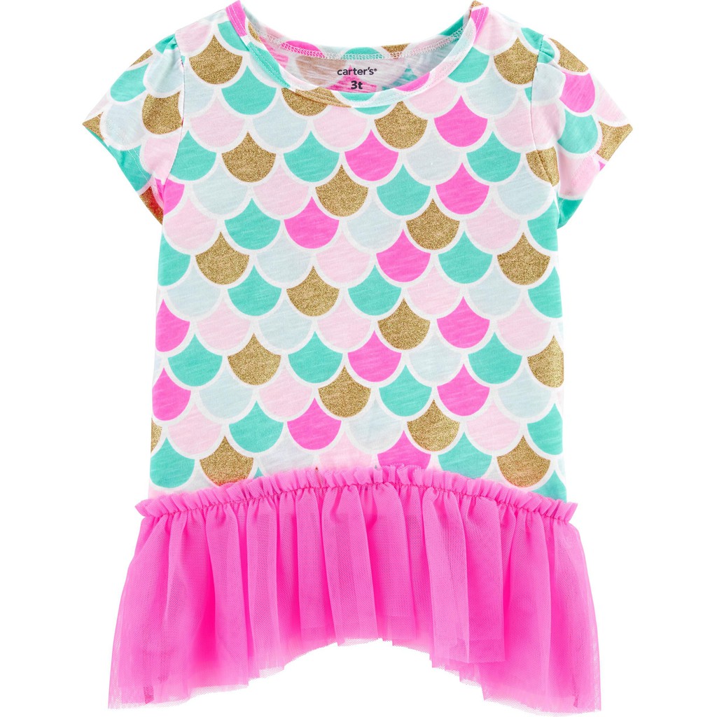 Áo bé gái chính hãng Carters nhập từ Mỹ - Carters Mermaid Peplum Top