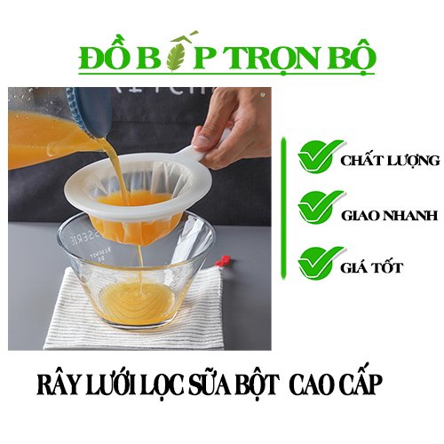 Rây Lọc Vải Trắng Lưới Siêu Mịn, Lọc Sữa Hạt Đậu Nành, Trái Cây, Củ Quả Nhà Bếp