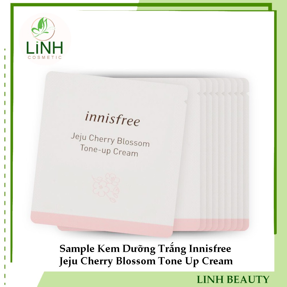 Lẻ 1 gói sample Kem Dưỡng Trắng Innisfree Jeju Cherry Blossom Tone Up Cream