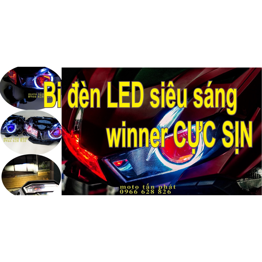 winner độ bi cầu, độ bi cầu mắt ếch mắt lé winner x moto tấn phát