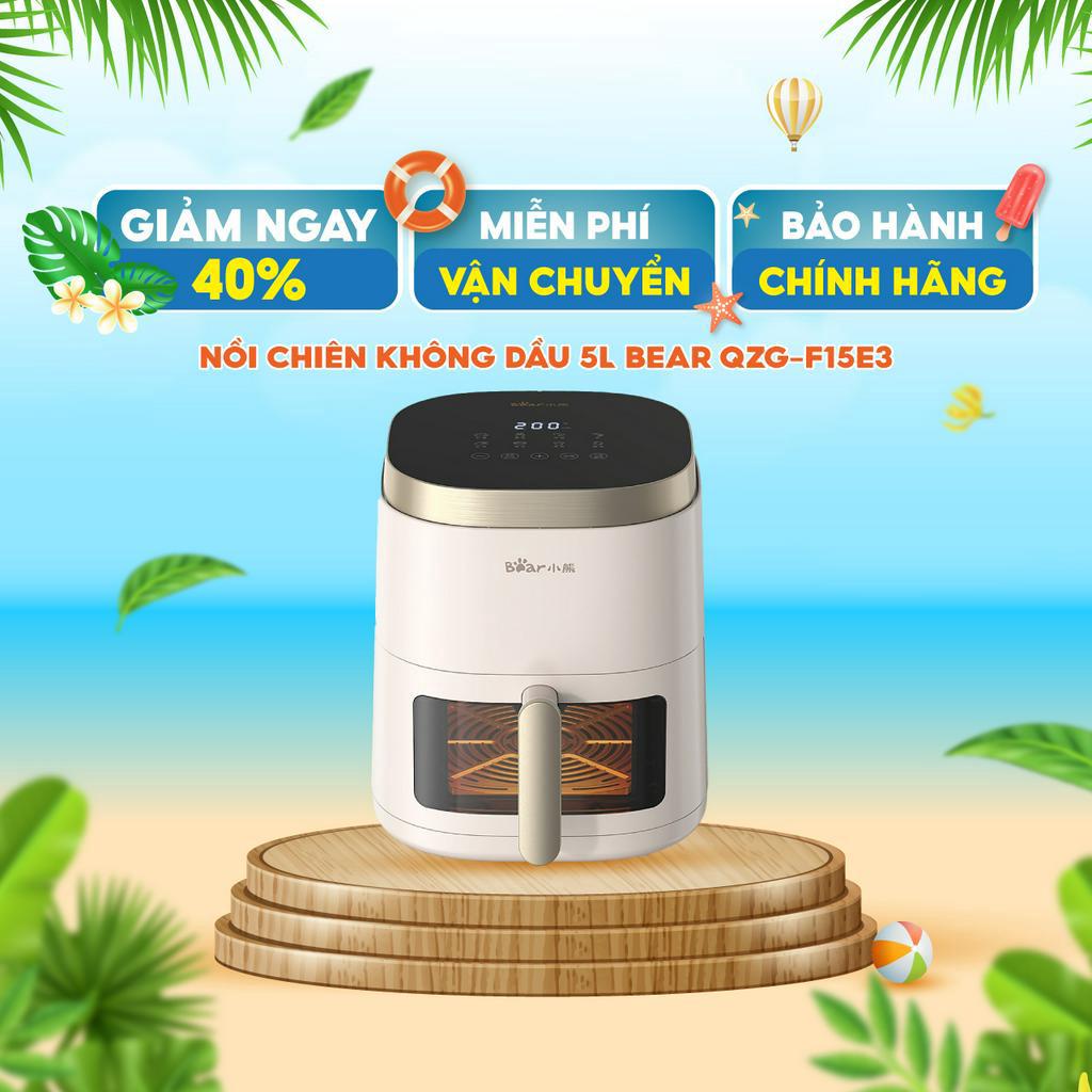 Nồi Chiên Không Dầu 5L Bear Qzg - F15E3 - Bảo Hành Chính Hãng