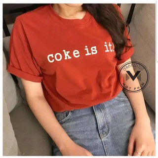 Áo tay lỡ in hình coke