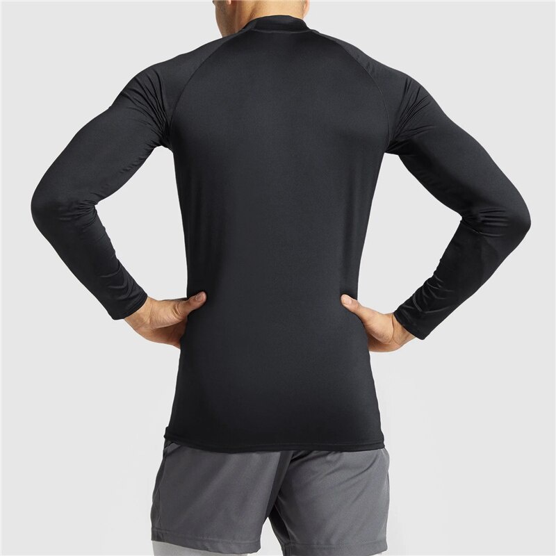 Áo thun tay dài cổ lọ in họa tiết thời trang mùa thu cho nam