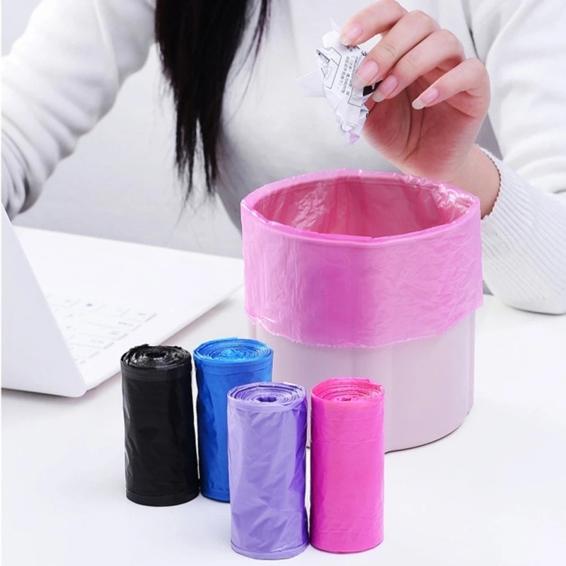 Cuộn Túi Đựng Rác Bằng Nhựa Dùng 1 Lần Màu Sắc Ngẫu Nhiên Tiện Dụng
