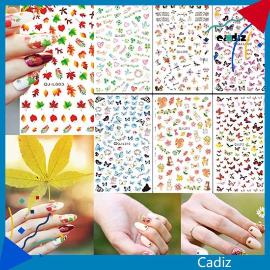 [Hàng mới về] Tờ sticker dán trang trí móng tay họa tiết thời trang tùy chọn