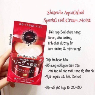 Kem dưỡng da Shiseido Aqualabel đỏ