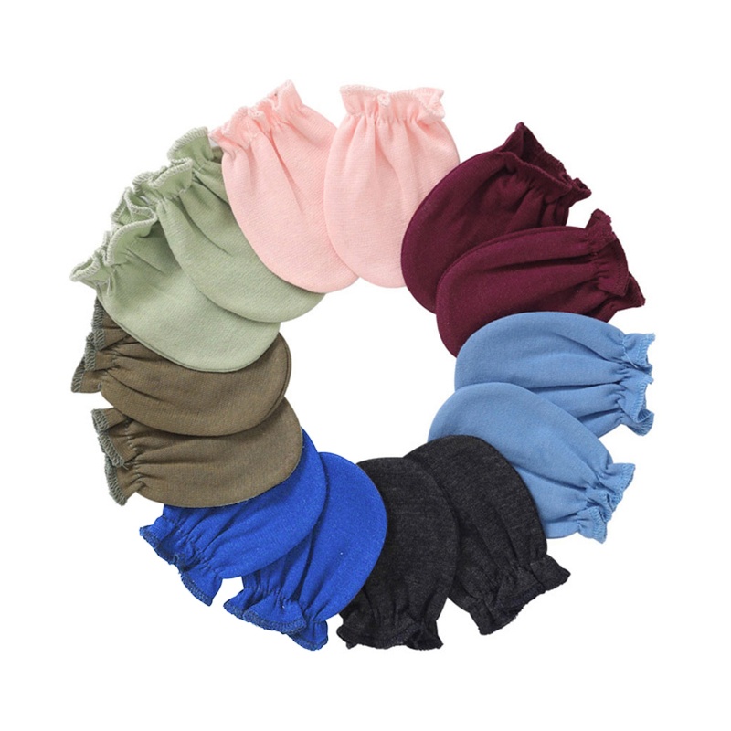 1 Đôi Găng Tay Cotton Mềm Bảo Vệ Chống Trầy Xước Cho Bé Sơ Sinh