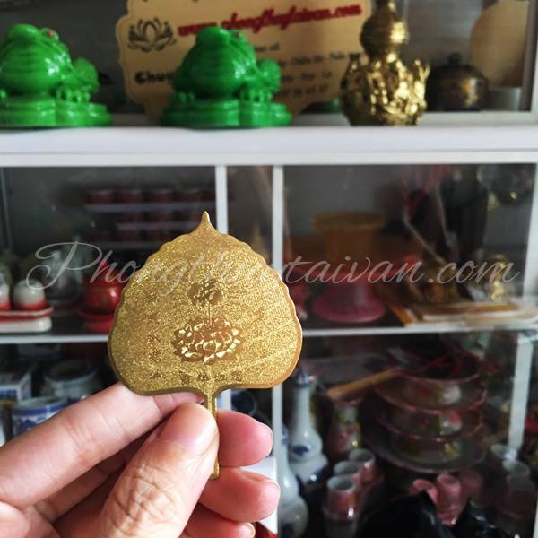 Lá Bồ Đề Bình An 5.5cm Phật Quan Âm