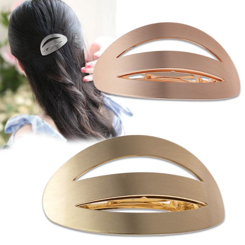 Kẹp Tóc Dạng Cong Bằng Hợp Kim Mạ Bóng Cho Nữ