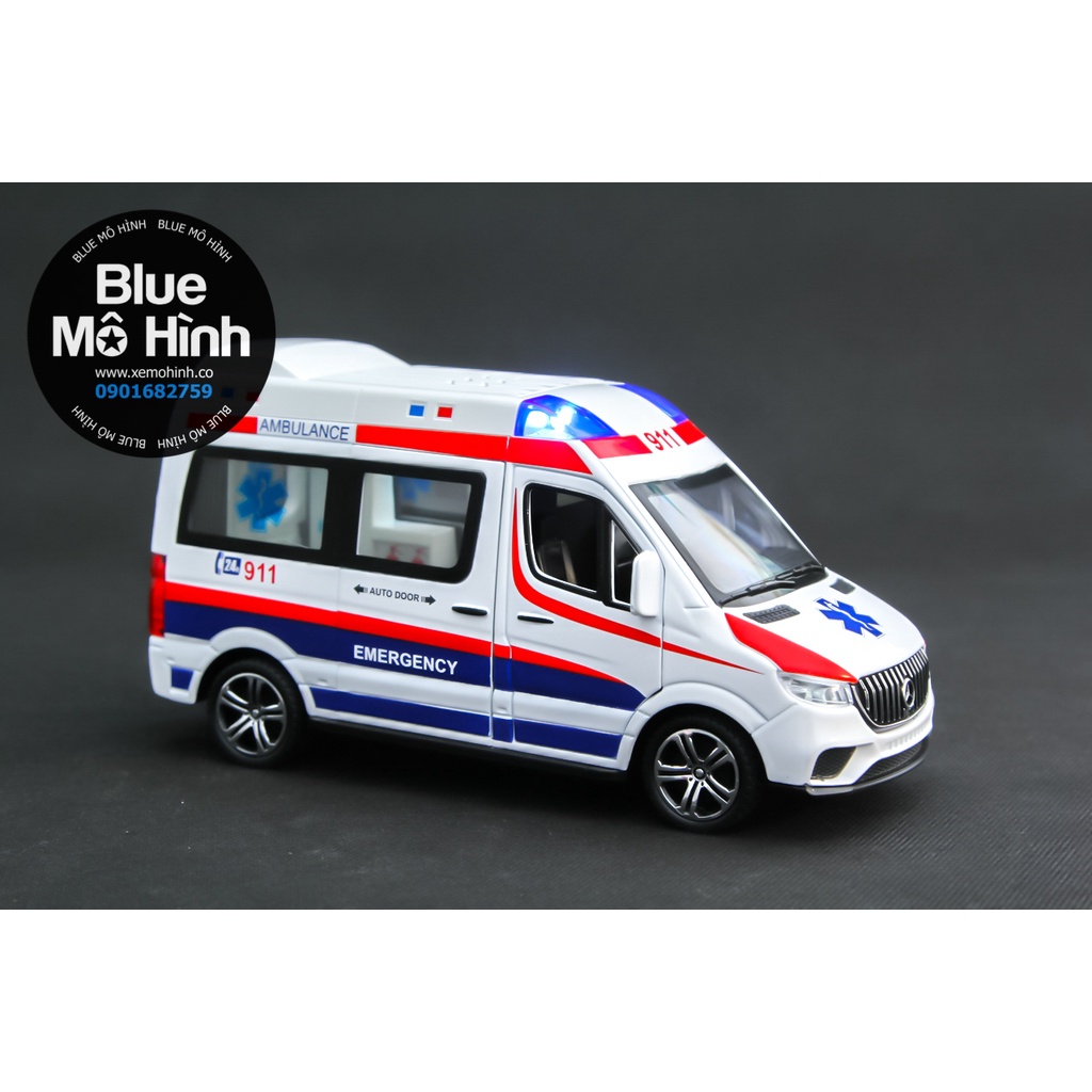 Xe mô hình xe cứu thương cấp cứu Ambulance 1:24