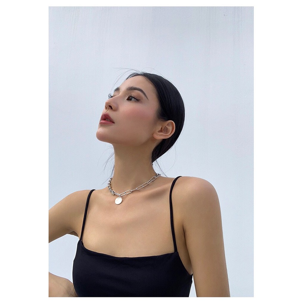 Vòng cổ 2 nửa khác biệt kiểu đính đá và xích DCX80 Mayconner